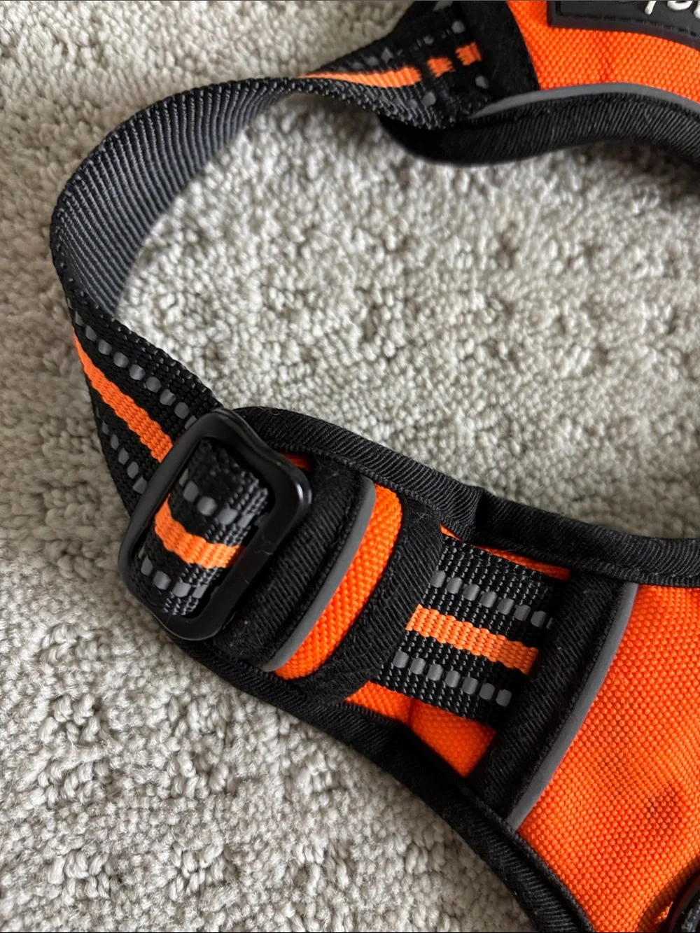 Eagloo Orange & Black Reflective Dog Harness Size Medium